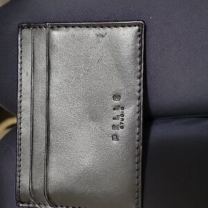 Man's black leather Pelle Studio money clip